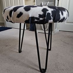 Cow Print Stool