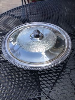 Silverplated  serving dish