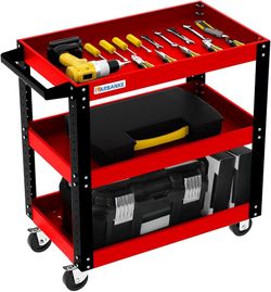 LARBANKE 3-Tier Multi-Use Utility Cart,Heavy-Duty