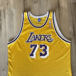 Champion Authentic 99 Lakers Dennis Rodman Jersey 