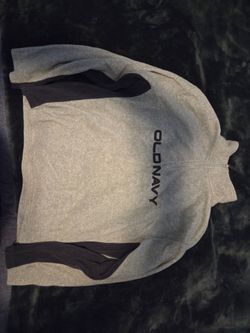 Old Navy Men's XL Gray Quarter Zip Fleece Pullover Sweatshirt