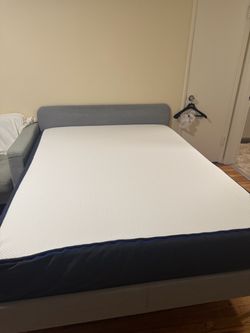 Nectar Queen Mattress with Gray Frame