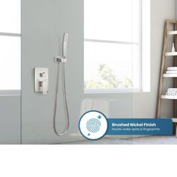 gotonovo Rainfall Bathroom Shower System Rain Shower Head and Handle Set Wall Mounted Shower Complete Combo C1