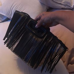 MAJE FRINGE WOVEN BAG 