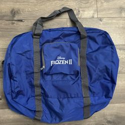 DISNEY FROZEN II two Elsa Purse Bag Girls Snowflake Movie Promo Travel Blue