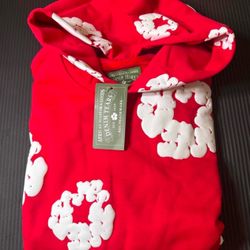 Red denim tears, brand new. Red and white denim jacket #denimjacket #redandwhite #denimtears #hoodies #denim