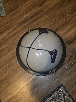 Nice C Balance Ball, Half Ball, Balance Ball, Exercise Workout Trainer, with Resistant Bands, Strength Fitness Yoga