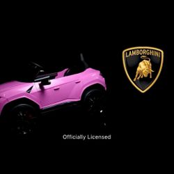 Lamborghini 12V Kids Electric Cars, Battery Powered Ride On Cars with Remote Control, Toddler Ride On Toys for 3+Years Olds Girls Boys, Pink