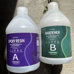 Unopened bottles of epoxy resin and hardener for free