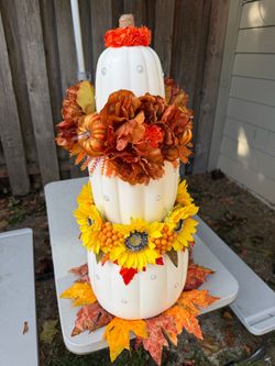 Pretty Handmade Stackable Pumpkin Decor. See Description and my other items for sale.