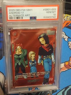 PSA 10 Android 17 Alternate Art DBS SB01-003