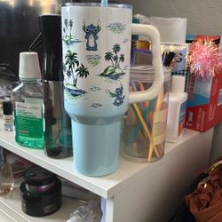 Blue And White Stitch Cup 