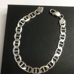 925 Sterling Silver Mariner’s chain Men’s bracelet size 8”