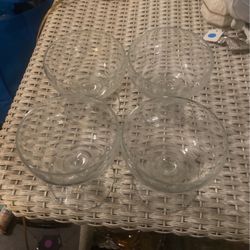 4 Mid Century Champagne Glasses