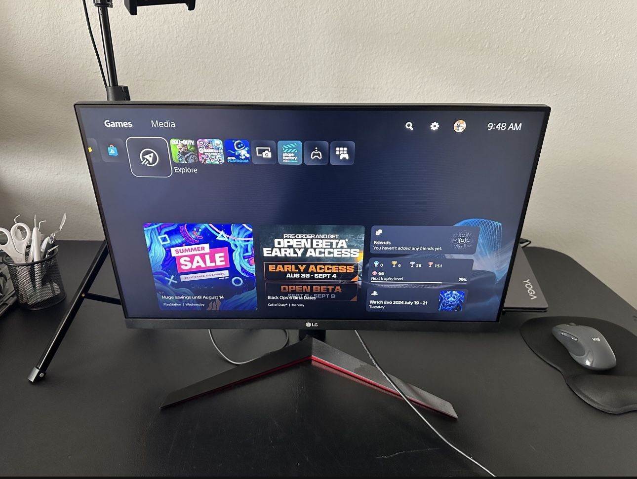 Lg monitor & Ps5 Headset 