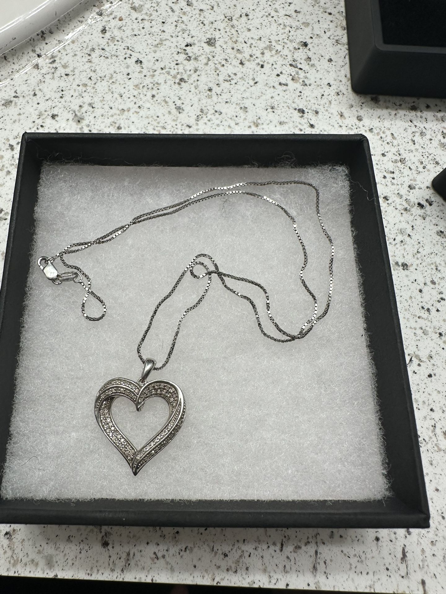 Diamond And Silver Jewelry Set
