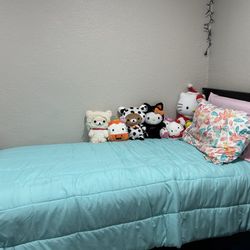 Full Size Bed Frame And Pillow Top Mattress 