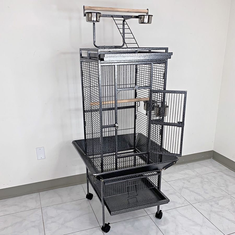 (NEW) $130 Large 61” Parrot Bird Cages with Rolling Stand for Cockatiels Parrot Parakeet Lovebird Finch