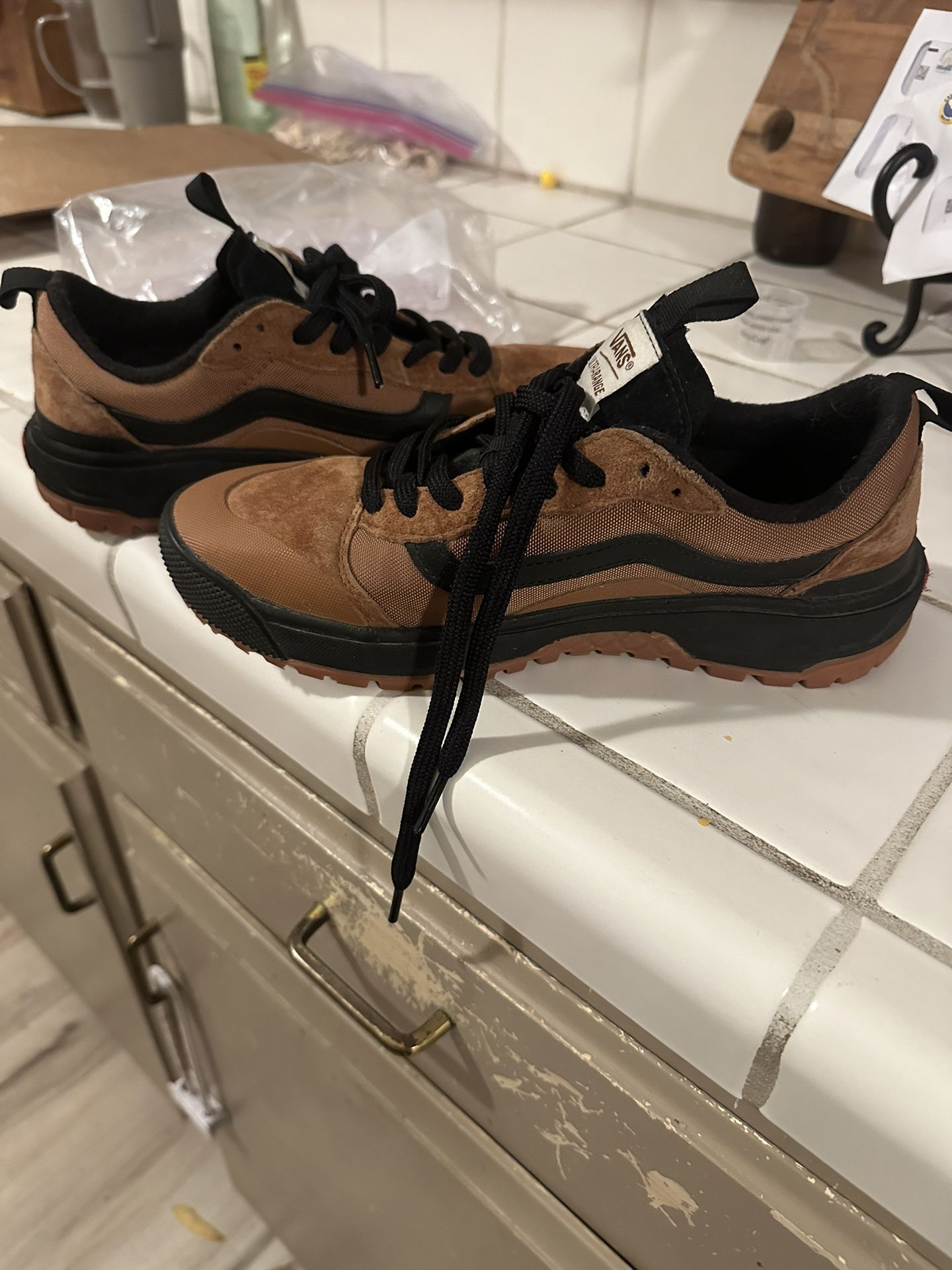 This is a pair of Vans Ultrarange Exo MTE-1 sneakers in brown, available