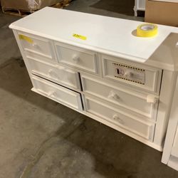 Unbranded Jenna 7-Drawer White Dresser
