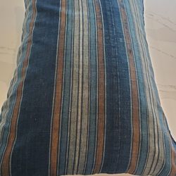 Hand Made, Blue Springs Vintage Denim Fabric Pillow