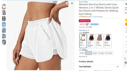 Womens Running Shorts with Liner