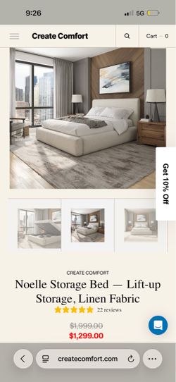 Create Comfort Noelle Storage Bed in Queen