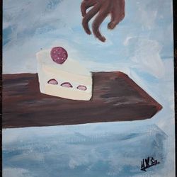 9"x12" Cake canvas painting 