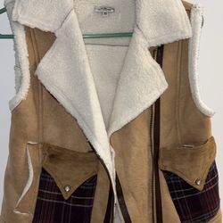 Suede Sherpa Vest