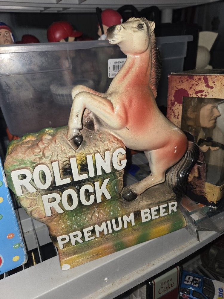 Vintage 1970s Rolling Rock Bar Display