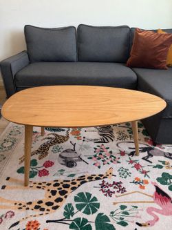 Oval Wood Coffee Table