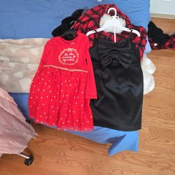 Christmas Dress 6 +Black Satin Dress 7