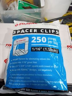 Forpac spacer clips for tile/marble