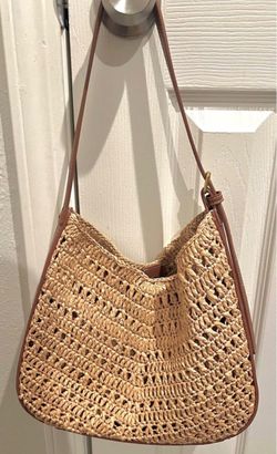 Woven Straw Shoulder Bag