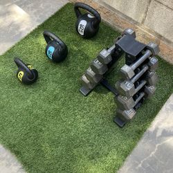 Dumbbell Set with kettlebells 