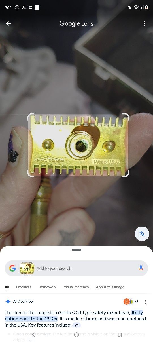 Collectable Item Gillette Vintage Razor