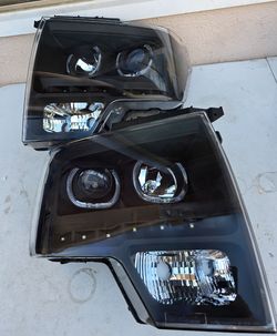 09-14 Ford F150 LED DRL Projector Headlights Luces Focos Micas Faros Faroles Headlamps