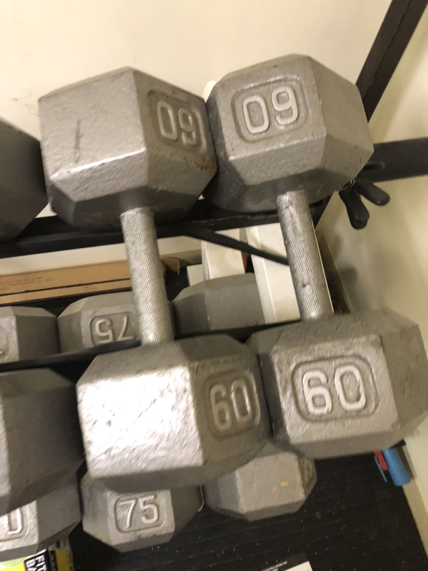 Dumbbell hex weights pair of 2