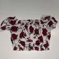 divided rose crop top (sm)