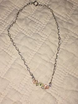 Ankle bracelet 10kt gold&esterlina silver $$55