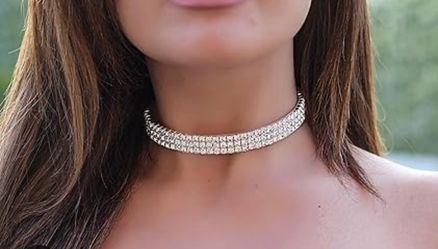 Custom Rhinestone Choker. $10