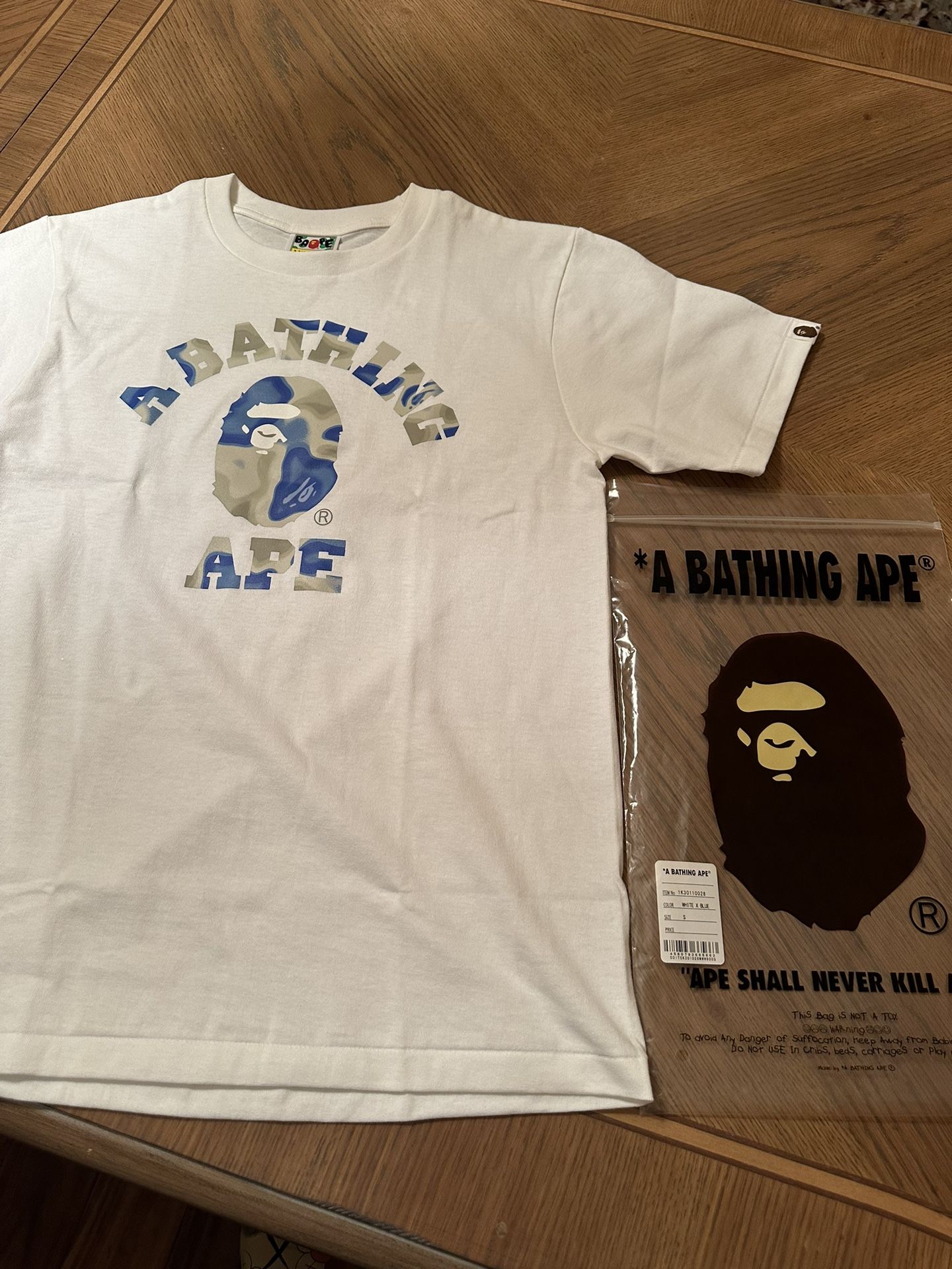 Bape Liquid Camo T-Shirt White/Blue