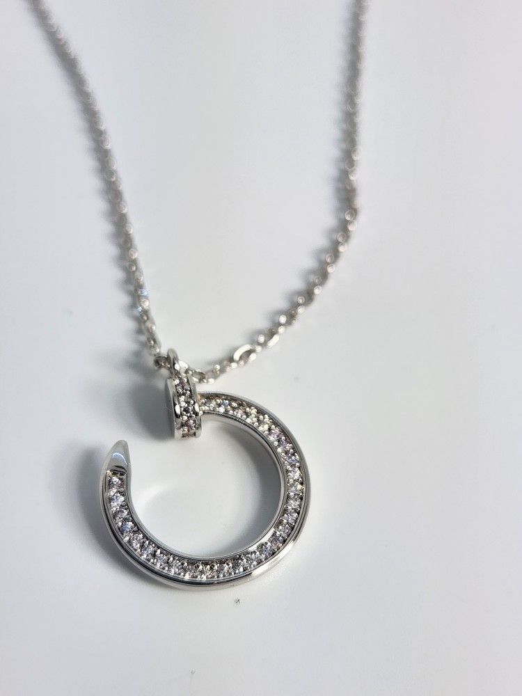 Nail Necklace Stainless Steel Gold Plated 