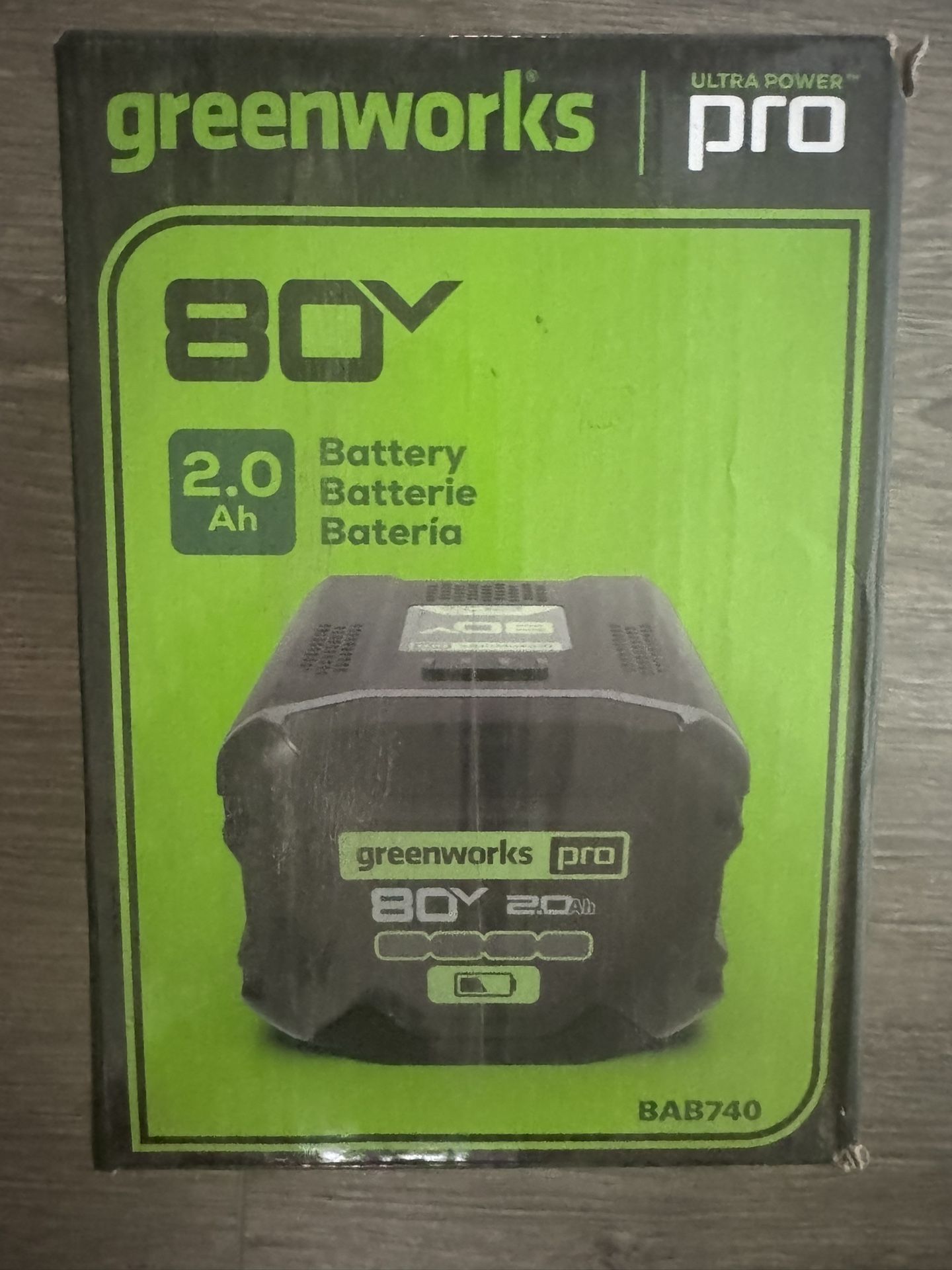 Brand New Unopened Greenworks 80 Volt 2.0 Ah Lithium-Ion Battery for Yard Tools | BATT-GBA80200
