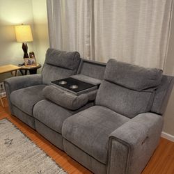 Sofa With Dual Recliner 3 Months Old Like New