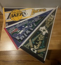 3 Sport Pennants 