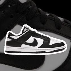 Nike Dunk Low “Black/White” ⚪️⚫️🐼 size(8.5) in Mens. DS(New). Now available! $135 cash. Trades always welcome. 