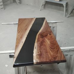 Black Walnut And Epoxy Table 