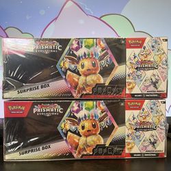 Pokemon Prismatic Evolutions Booster Bundle + Surprise Box Bundle