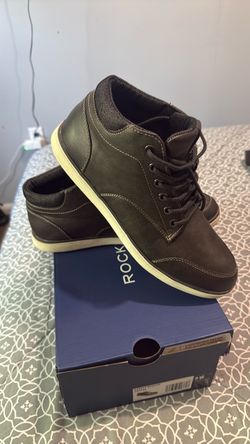 Rockport Brown Leather Mid-Top Sneakers size 9
